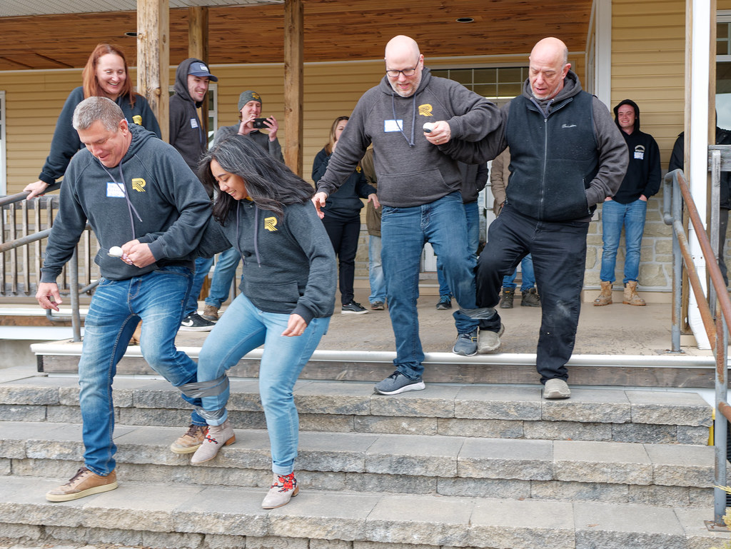 REMC Town Hall - Three-legged Egg Race